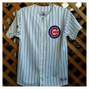 CUBS PINSTRIPE JERSEY by Majestic